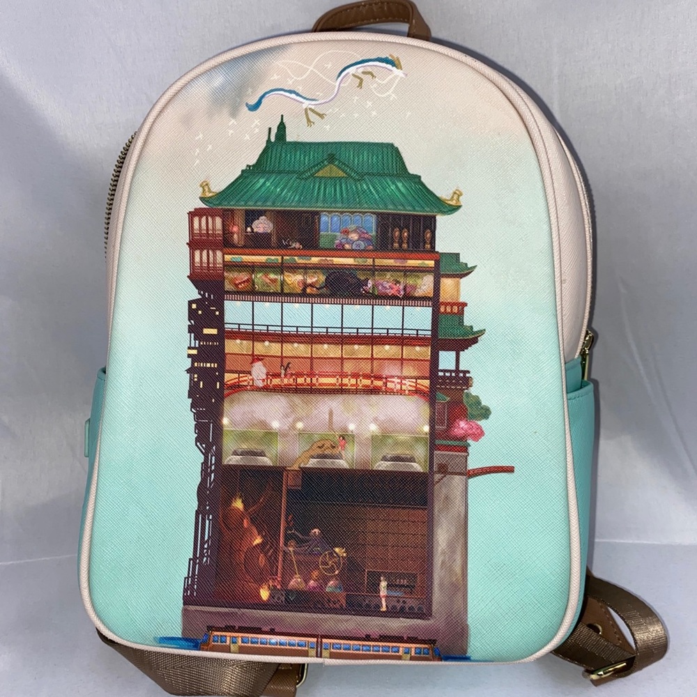 Loungefly Studio Ghibli Spirited Away Bathhouse Mini Backpack Haku Chihiro - Picture 16 of 16